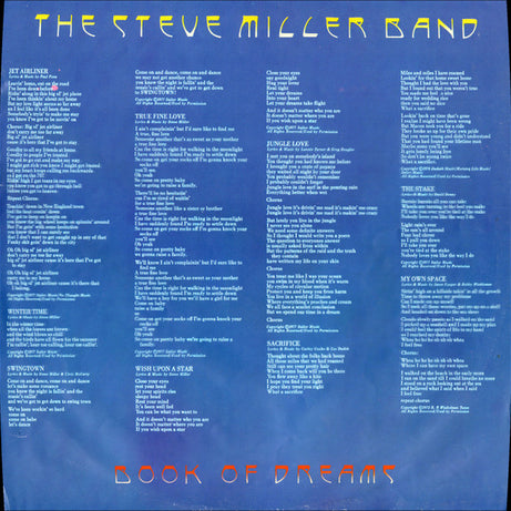 Steve Miller Band : Book Of Dreams (LP, Album)