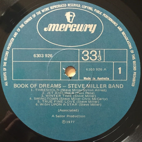 Steve Miller Band : Book Of Dreams (LP, Album)