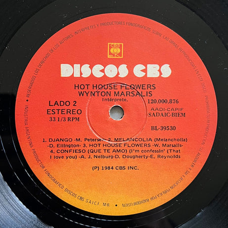 Wynton Marsalis : Hot House Flowers (LP, Album)