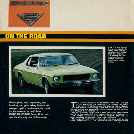 No Artist : Modern Motor Tests The New Holdens (Flexi, 7", EP)