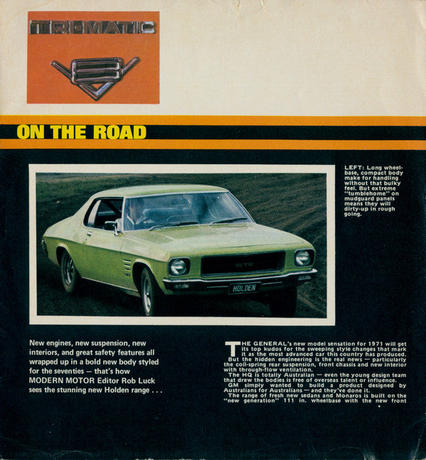 No Artist : Modern Motor Tests The New Holdens (Flexi, 7", EP)