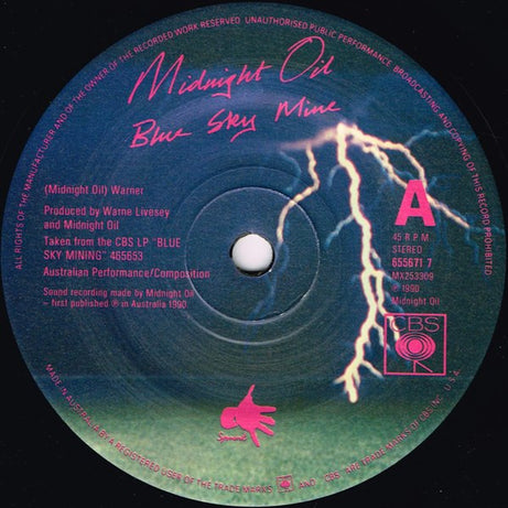 Midnight Oil : Blue Sky Mine (7")