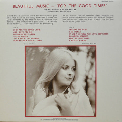 The Melbourne Pops Orchestra Conducted By Brian Rangott : For The Good Times (LP, Album)