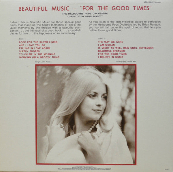 The Melbourne Pops Orchestra Conducted By Brian Rangott : For The Good Times (LP, Album)