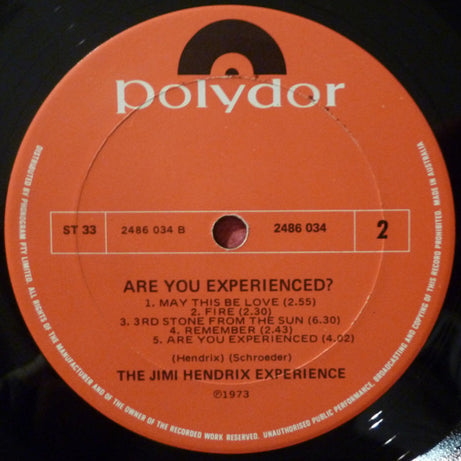 The Jimi Hendrix Experience : Are You Experienced? (LP, Album, RE)