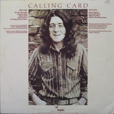 Rory Gallagher : Calling Card (LP, Album)