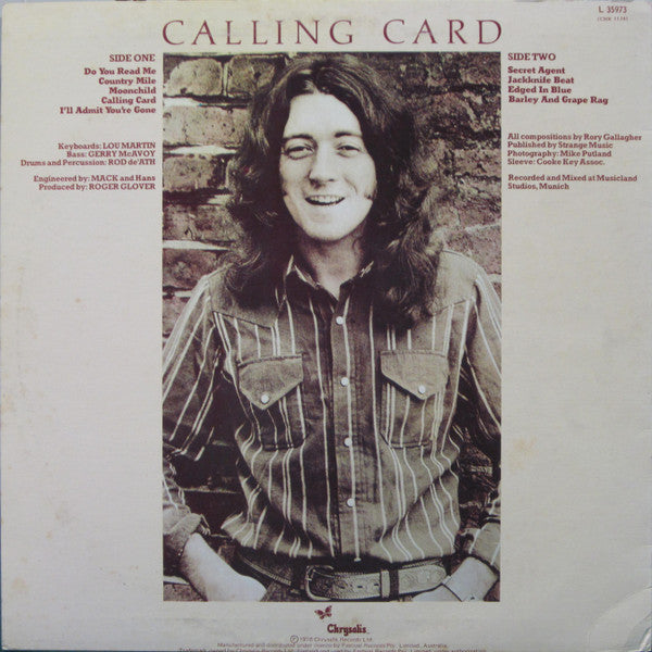 Rory Gallagher : Calling Card (LP, Album)