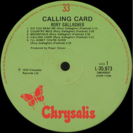 Rory Gallagher : Calling Card (LP, Album)