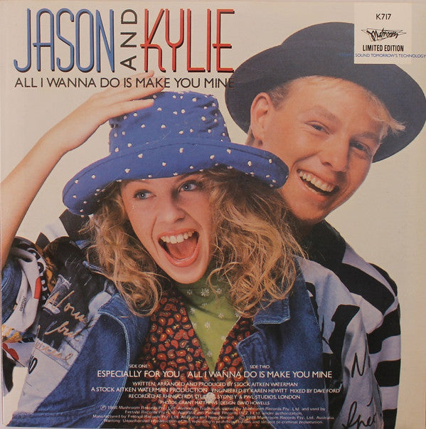 Kylie* And Jason* : Especially For You (7", Single, Ltd)