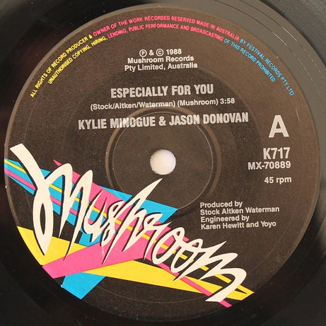 Kylie* And Jason* : Especially For You (7", Single, Ltd)