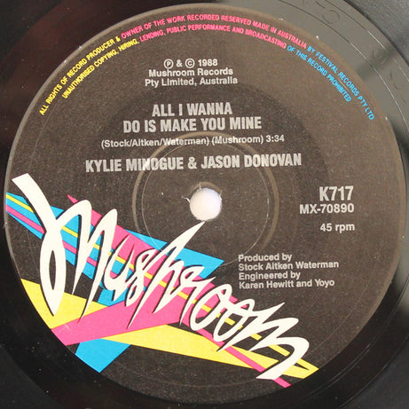 Kylie* And Jason* : Especially For You (7", Single, Ltd)