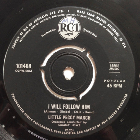 Peggy March : I Will Follow Him (7", Single, 3-P)