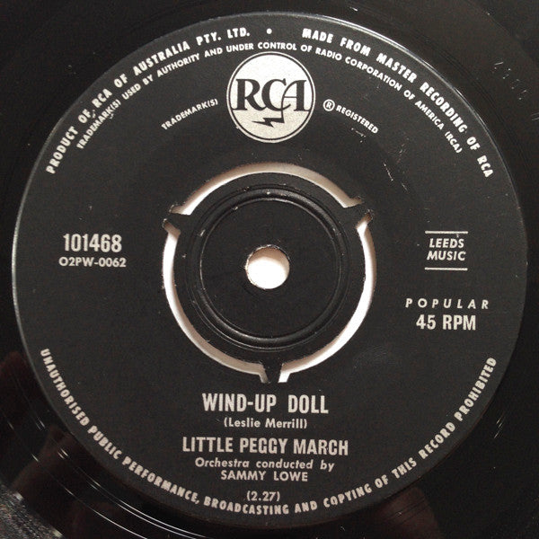 Peggy March : I Will Follow Him (7", Single, 3-P)