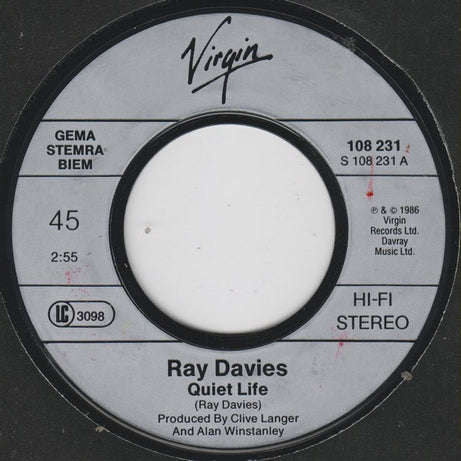 Ray Davies / Gil Evans And His Orchestra : Quiet Life / Va Va Voom (7", Single)