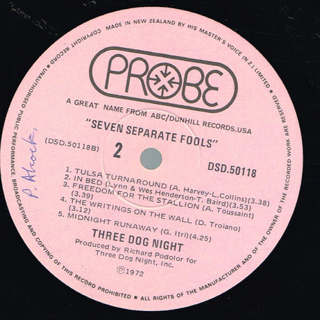 Three Dog Night : Seven Separate Fools (LP, Album)