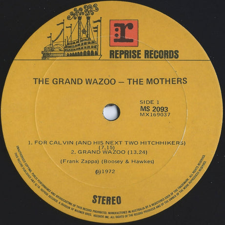 The Mothers : The Grand Wazoo (LP, Album, Fir)