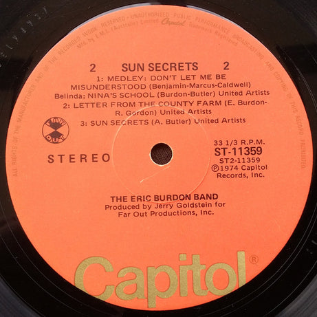 Eric Burdon Band : Sun Secrets (LP, Album)