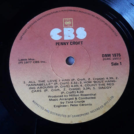 Penny Croft : Penny Croft (LP, Album)