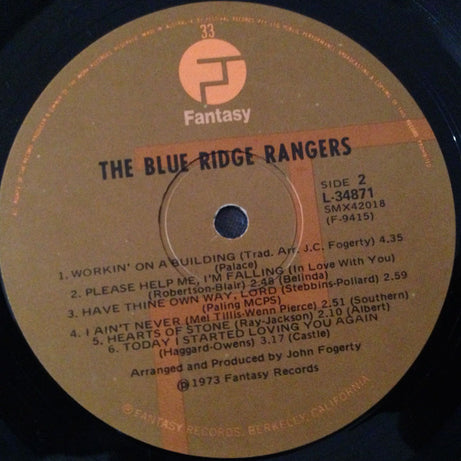 Blue Ridge Rangers : Blue Ridge Rangers (LP, Album)