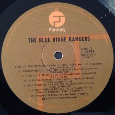 Blue Ridge Rangers : Blue Ridge Rangers (LP, Album)