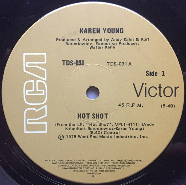 Karen Young : Hot Shot (12", Single)