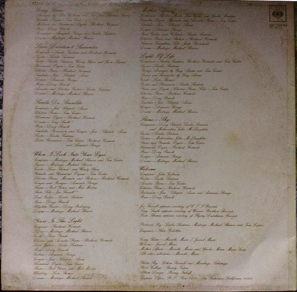 Santana : Welcome (LP, Album, M/Print)