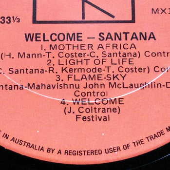 Santana : Welcome (LP, Album, M/Print)