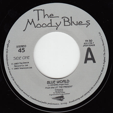The Moody Blues : Blue World (7", Single)