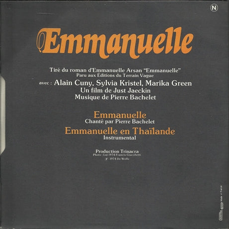 Pierre Bachelet : Emmanuelle (Bande Originale Du Film) (7", Single, Mono, RP)