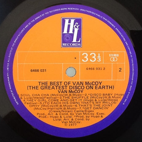 Van McCoy : The Best Of Van McCoy / The Greatest Disco On Earth (LP, Comp)