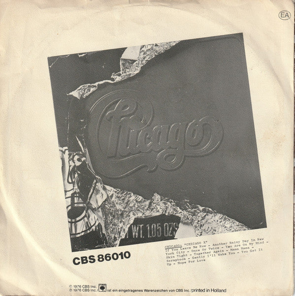 Chicago (2) : If You Leave Me Now (7", Single)