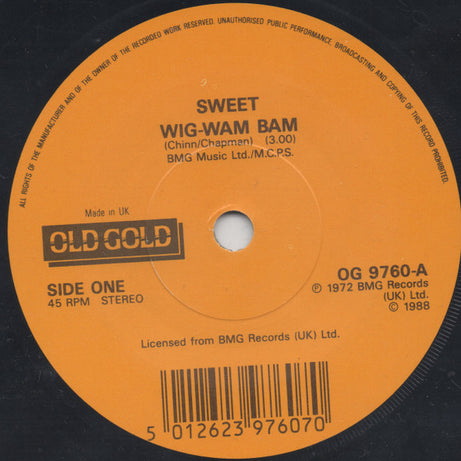 The Sweet : Wig-Wam Bam / Co-Co (7", Single)
