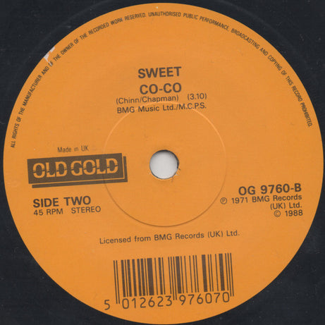 The Sweet : Wig-Wam Bam / Co-Co (7", Single)