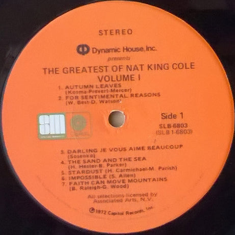 Nat King Cole : The Greatest Of Nat King Cole (2xLP, Comp, RP)