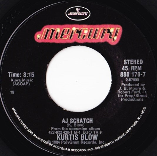 Kurtis Blow : 8 Million Stories (7", Single, Styrene, 19 )