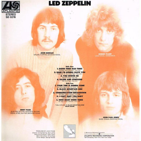 Led Zeppelin : Led Zeppelin (LP, Album, RE)