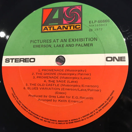 Emerson, Lake & Palmer : Pictures At An Exhibition (LP, Album, Gat)