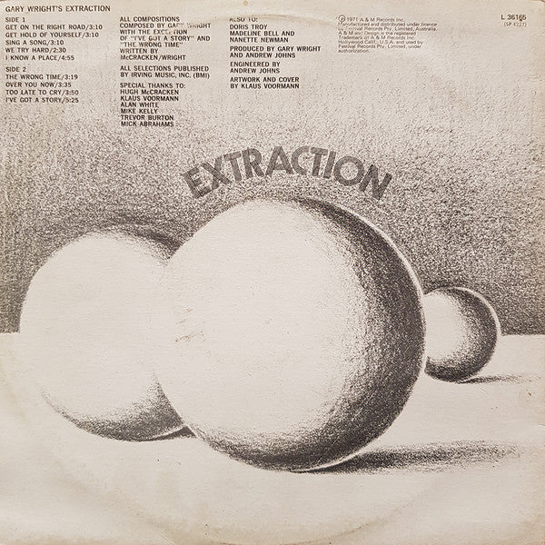 Gary Wright : Gary Wright's Extraction (LP, Album, RE)