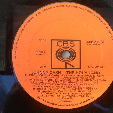Johnny Cash : The Holy Land (LP, Album)