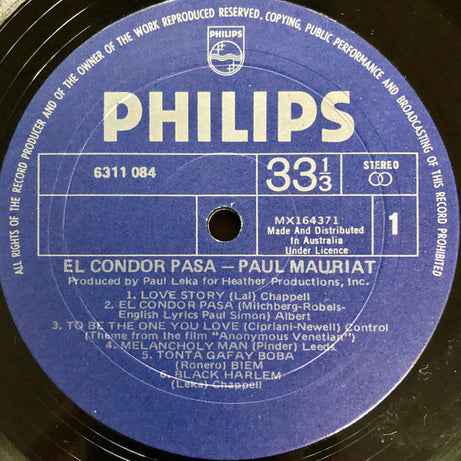 Paul Mauriat And His Orchestra : El Condor Pasa (LP, RE)