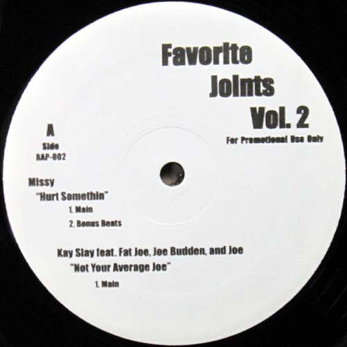 Various : Favorite Joints Vol.2 (12", Promo, Unofficial)