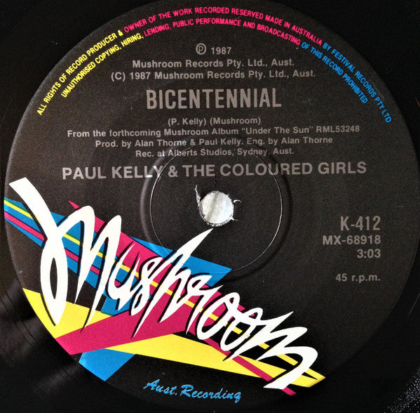 Paul Kelly & The Coloured Girls : To Her Door (7", Single)