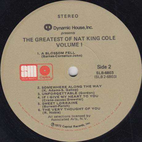 Nat King Cole : The Greatest Of Nat King Cole (2xLP, Album, Comp, Jac)