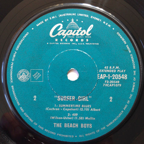The Beach Boys : Surfer Girl (7", EP)