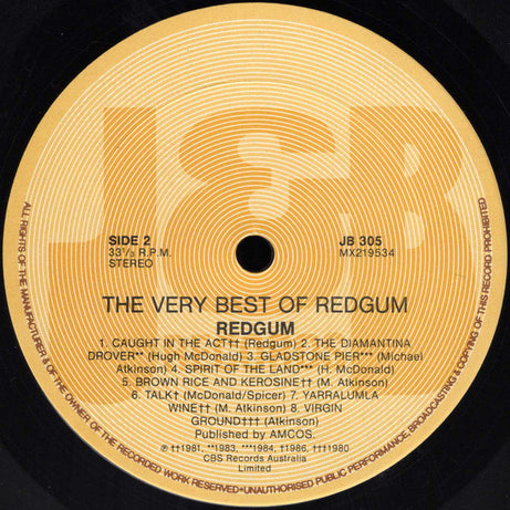 Redgum : The Very Best Of (LP, Comp)
