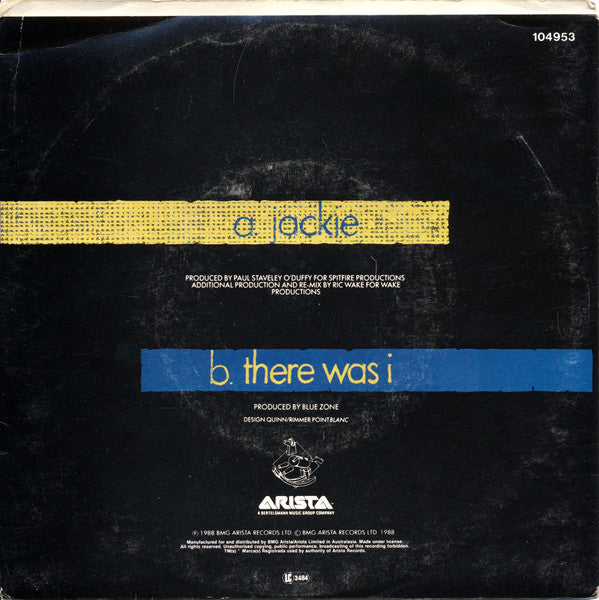 Blue Zone (4) : Jackie (7", Single)