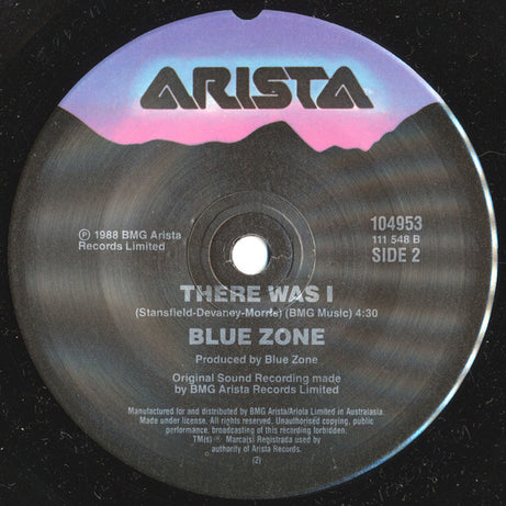 Blue Zone (4) : Jackie (7", Single)