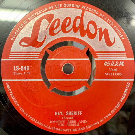 Johnny Rebb & His Rebels : Noeline (7", Single)