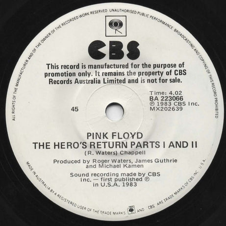 Pink Floyd : Not Now John (Obscured Version) (7", Single, Promo)