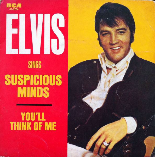Elvis Presley : Suspicious Minds (7", Mono)